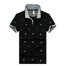Load image into Gallery viewer, Polo Shirt  Cotton Solid Color Deer Print