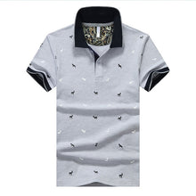 Load image into Gallery viewer, Polo Shirt  Cotton Solid Color Deer Print