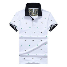 Load image into Gallery viewer, Polo Shirt  Cotton Solid Color Deer Print