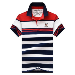Striped 1988 Embroidery Men's Polo Shirt