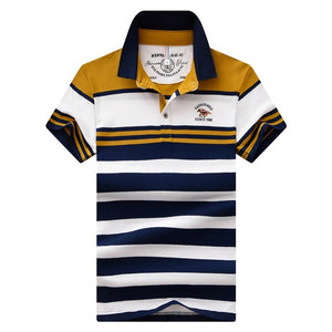 Striped 1988 Embroidery Men's Polo Shirt